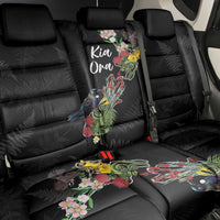 Kia Ora New Zealand Floral Back Car Seat Cover Black - Polynesian Pride