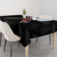 Kia Ora New Zealand Floral Tablecloth Black LT7 - Polynesian Pride