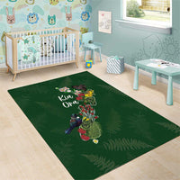 Kia Ora New Zealand Floral Area Rug Sage Green - Polynesian Pride
