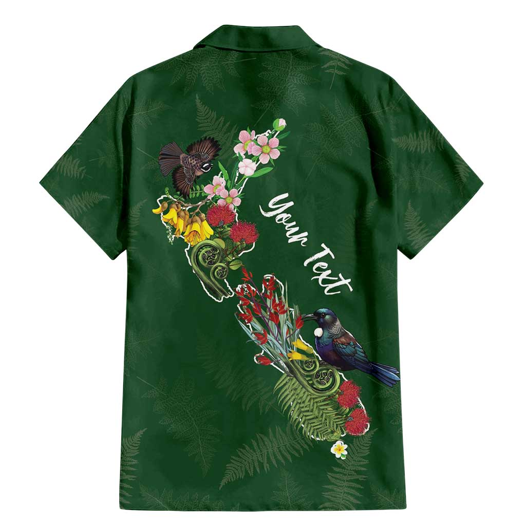 Kia Ora New Zealand Floral Personalized Family Matching Mermaid Dress and Hawaiian Shirt Sage Green - Polynesian Pride