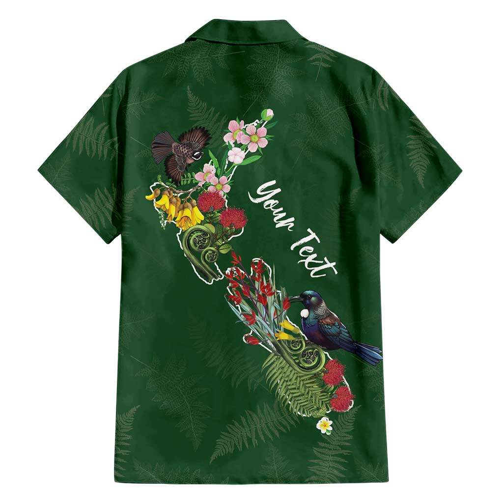Kia Ora New Zealand Floral Personalized Hawaiian Shirt Sage Green LT7 - Polynesian Pride