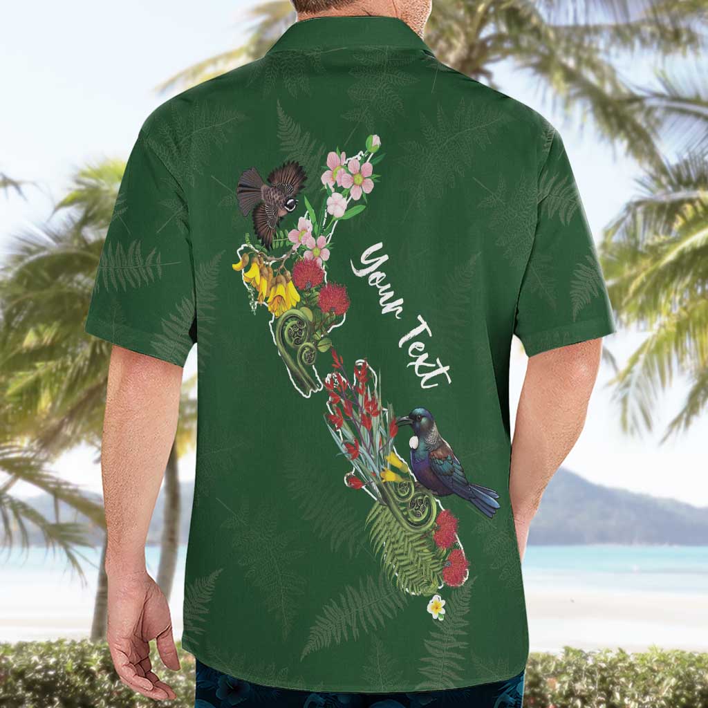 Kia Ora New Zealand Floral Personalized Hawaiian Shirt Sage Green LT7 - Polynesian Pride