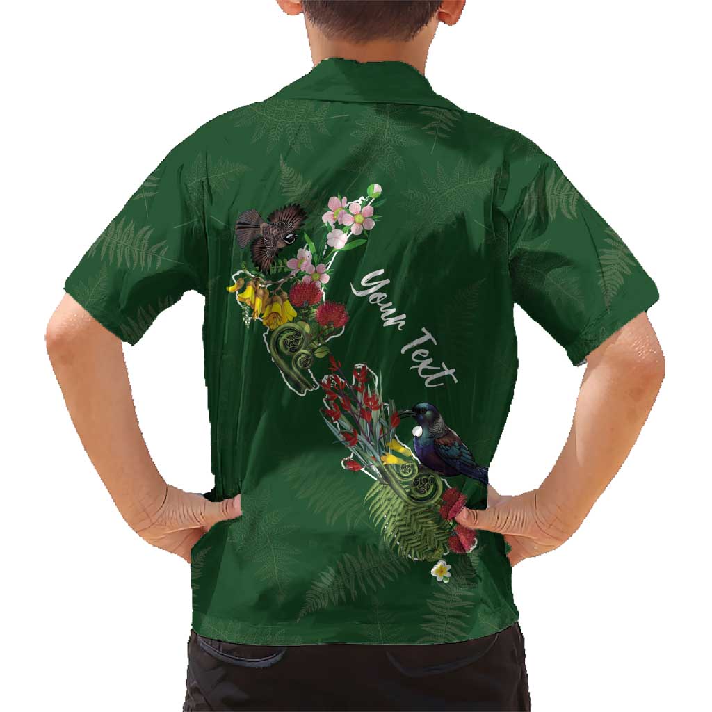 Kia Ora New Zealand Floral Personalized Hawaiian Shirt Sage Green LT7 - Polynesian Pride