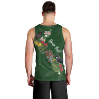 Kia Ora New Zealand Floral Personalized Men Tank Top Sage Green LT7 - Polynesian Pride