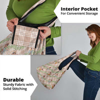 Beige Palaka Hula Girls Seamless Hawaii Aloha Grocery Bag - Polynesian Pride