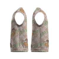 Beige Palaka Hula Girls Seamless Hawaii Aloha Christmas Knitted V-Neck Vest - Polynesian Pride