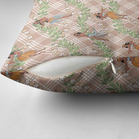 Beige Palaka Hula Girls Seamless Hawaii Aloha Pillow Cover - Polynesian Pride