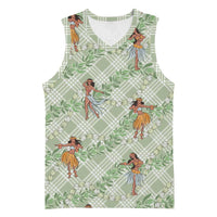 Mint Palaka Hula Girls Seamless Hawaii Aloha Basketball Jersey - Polynesian Pride