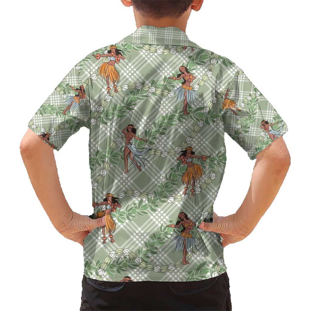 Mint Palaka Hula Girls Seamless Hawaii Aloha Hawaiian Shirt - Polynesian Pride