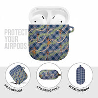 Navy Blue Palaka Hula Girls Seamless Hawaii Aloha AirPods Case - Polynesian Pride