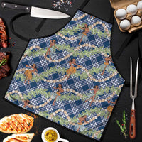 Navy Blue Palaka Hula Girls Seamless Hawaii Aloha Apron - Polynesian Pride