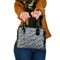 Navy Blue Palaka Hula Girls Seamless Hawaii Aloha Shoulder Handbag LT7 One Size Navy Blue - Polynesian Pride