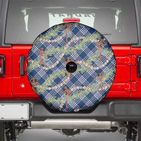 Navy Blue Palaka Hula Girls Seamless Hawaii Aloha Spare Tire Cover - Polynesian Pride