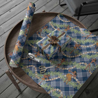 Navy Blue Palaka Hula Girls Seamless Hawaii Aloha Wrapping Paper LT7 - Polynesian Pride