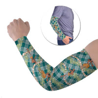 Teal Palaka Hula Girls Seamless Hawaii Aloha Arm Sleeves LT7 Set of 2 Teal - Polynesian Pride