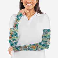 Teal Palaka Hula Girls Seamless Hawaii Aloha Arm Sleeves LT7 - Polynesian Pride