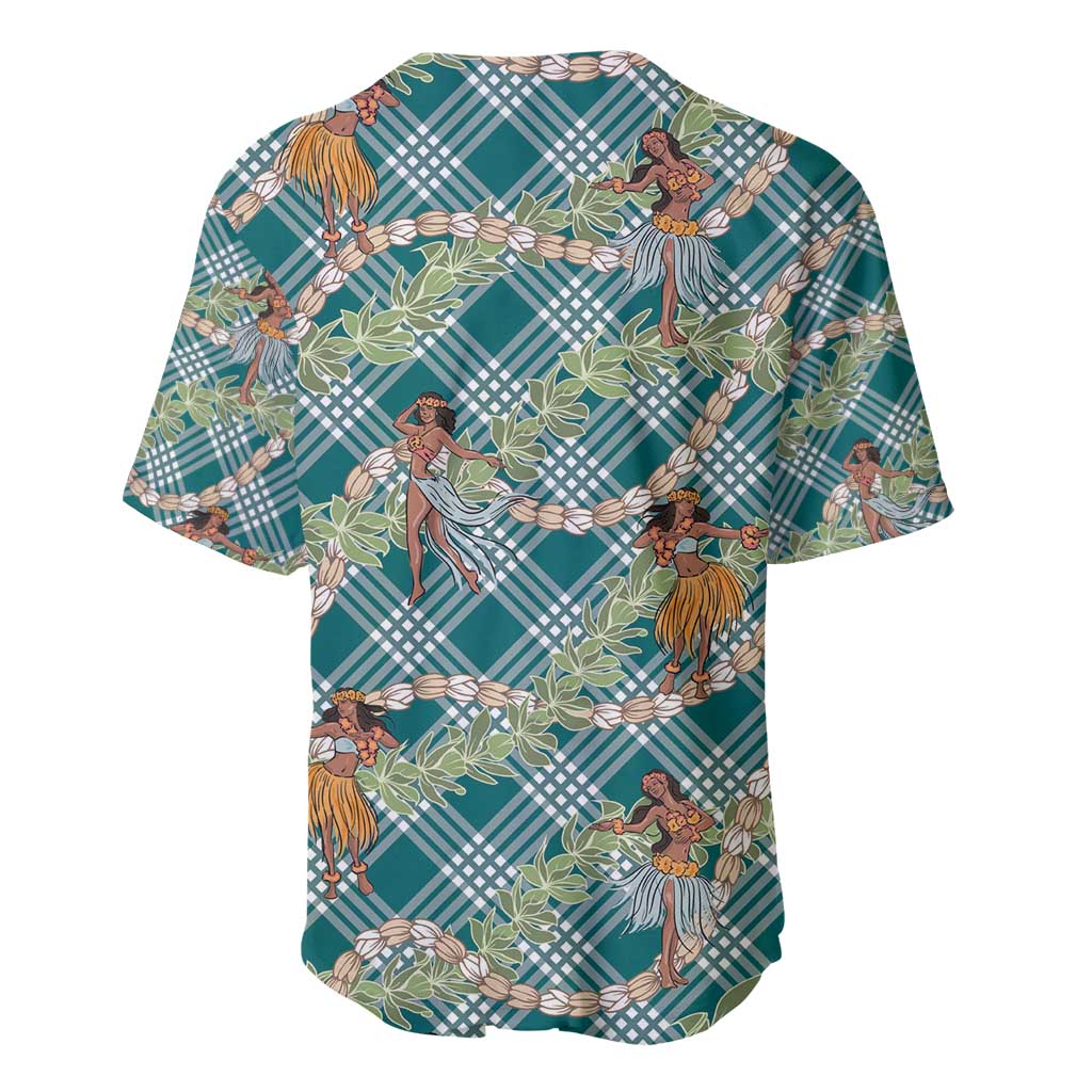 Teal Palaka Hula Girls Seamless Hawaii Aloha Baseball Jersey - Polynesian Pride