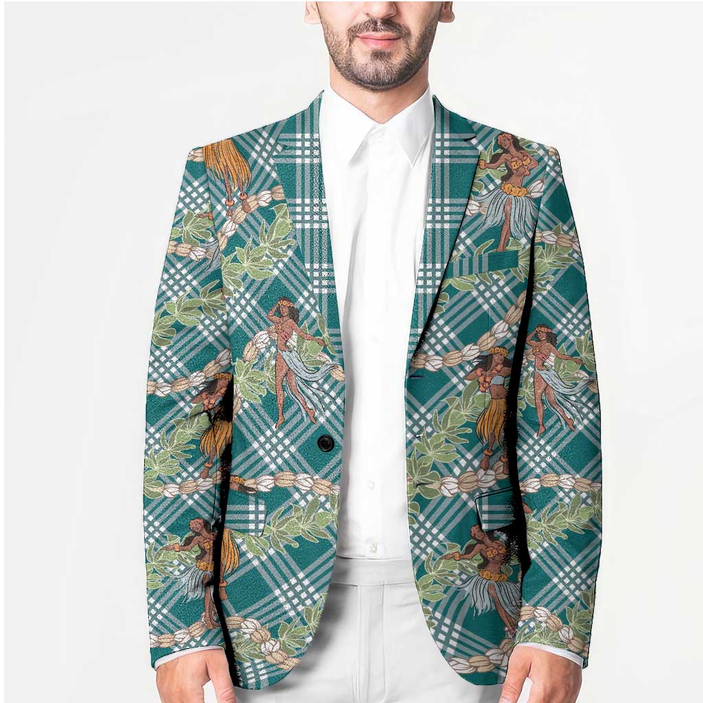 Teal Palaka Hula Girls Seamless Hawaii Aloha Blazer LT7 - Polynesian Pride