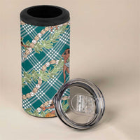 Teal Palaka Hula Girls Seamless Hawaii Aloha 4 in 1 Can Cooler Tumbler - Polynesian Pride