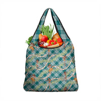 Teal Palaka Hula Girls Seamless Hawaii Aloha Grocery Bag LT7 1-pack One Size Teal - Polynesian Pride