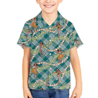 Teal Palaka Hula Girls Seamless Hawaii Aloha Hawaiian Shirt - Polynesian Pride