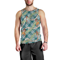 Teal Palaka Hula Girls Seamless Hawaii Aloha Men Tank Top - Polynesian Pride