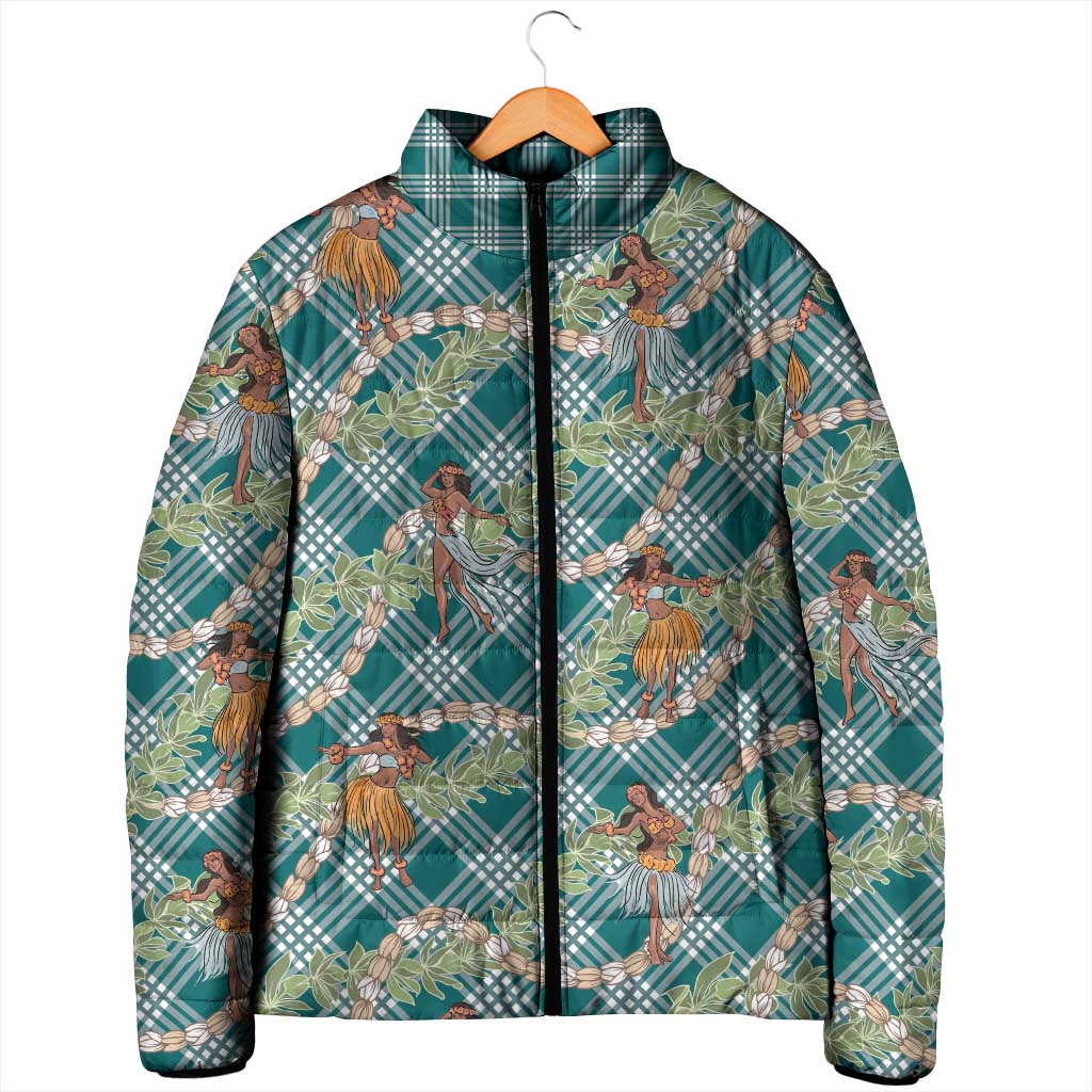 Teal Palaka Hula Girls Seamless Hawaii Aloha Padded Jacket LT7 - Polynesian Pride