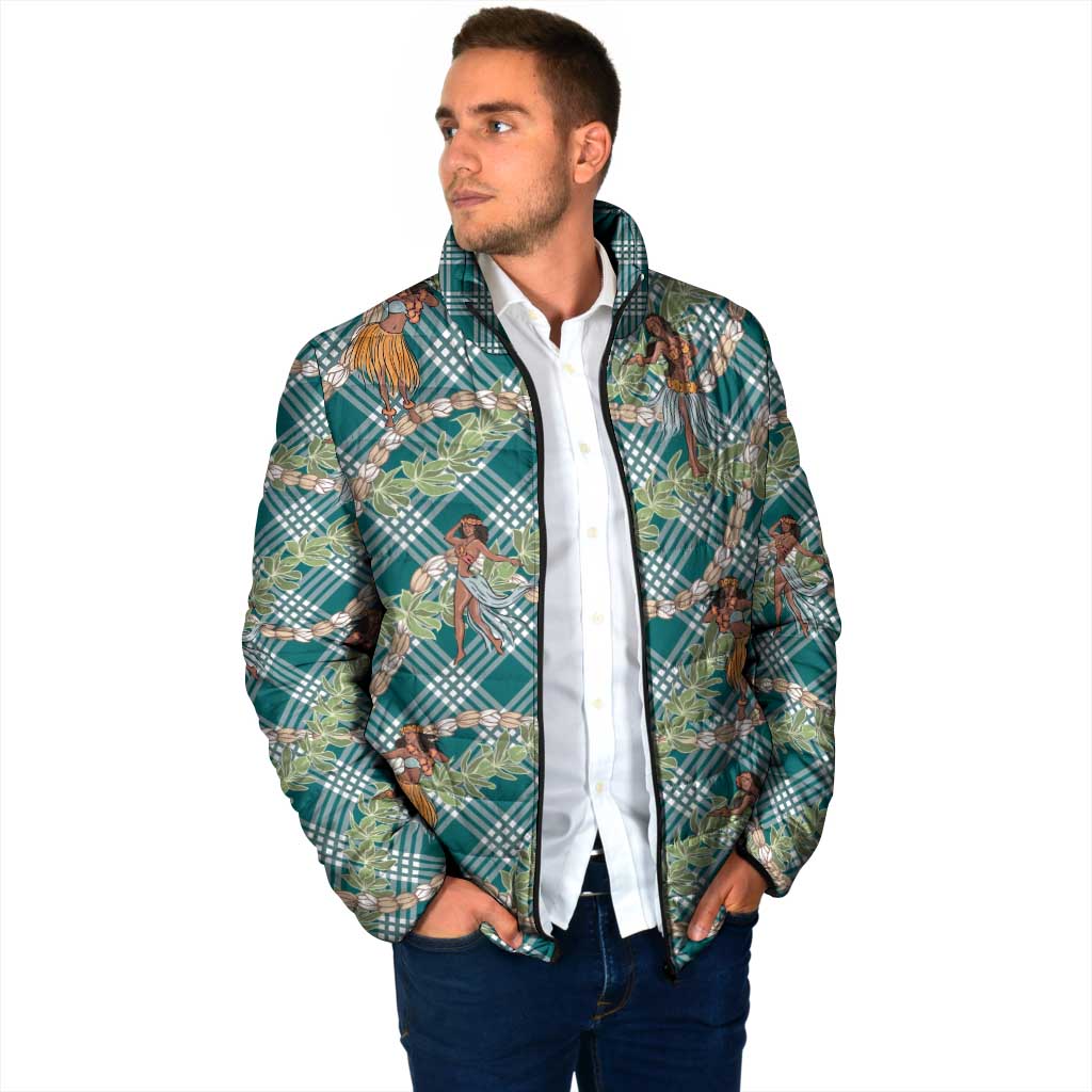 Teal Palaka Hula Girls Seamless Hawaii Aloha Padded Jacket LT7 - Polynesian Pride