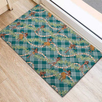 Teal Palaka Hula Girls Seamless Hawaii Aloha Rubber Doormat - Polynesian Pride
