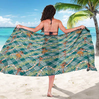 Teal Palaka Hula Girls Seamless Hawaii Aloha Sarong - Polynesian Pride