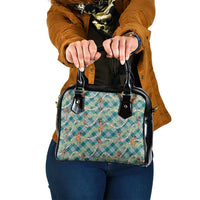 Teal Palaka Hula Girls Seamless Hawaii Aloha Shoulder Handbag LT7 One Size Teal - Polynesian Pride
