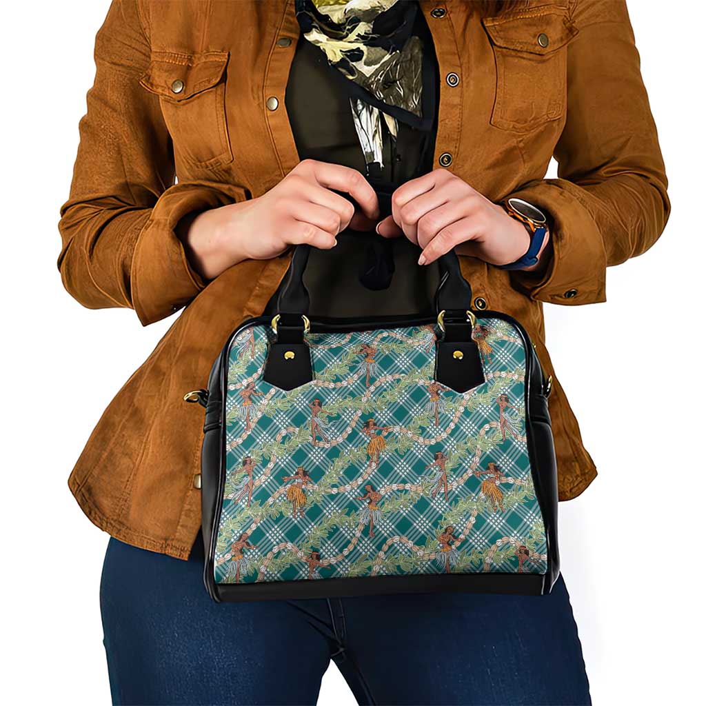Teal Palaka Hula Girls Seamless Hawaii Aloha Shoulder Handbag LT7 - Polynesian Pride