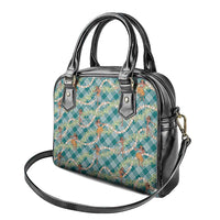 Teal Palaka Hula Girls Seamless Hawaii Aloha Shoulder Handbag LT7 - Polynesian Pride