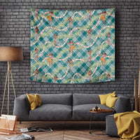 Teal Palaka Hula Girls Seamless Hawaii Aloha Tapestry LT7 Teal - Polynesian Pride