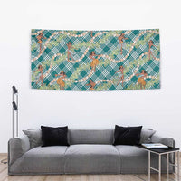 Teal Palaka Hula Girls Seamless Hawaii Aloha Tapestry LT7 - Polynesian Pride