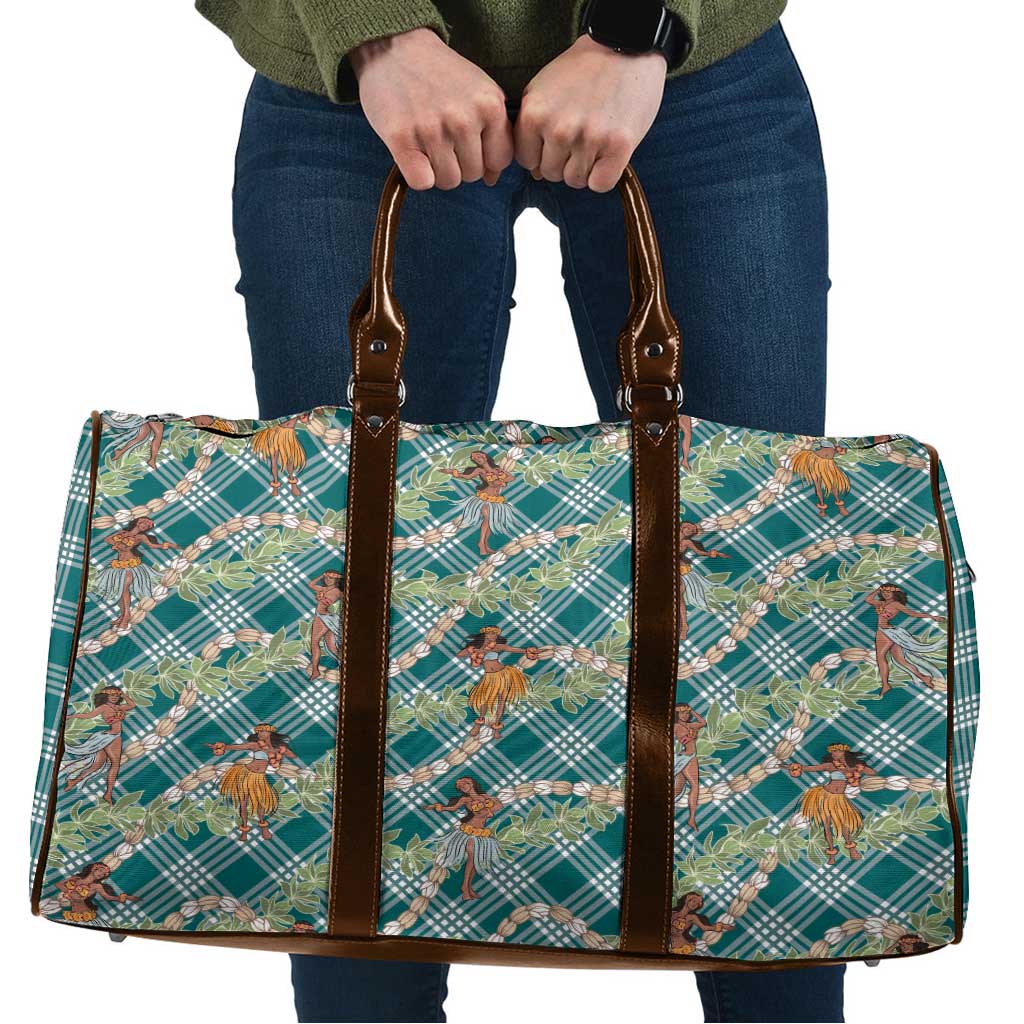 Teal Palaka Hula Girls Seamless Hawaii Aloha Travel Bag - Polynesian Pride