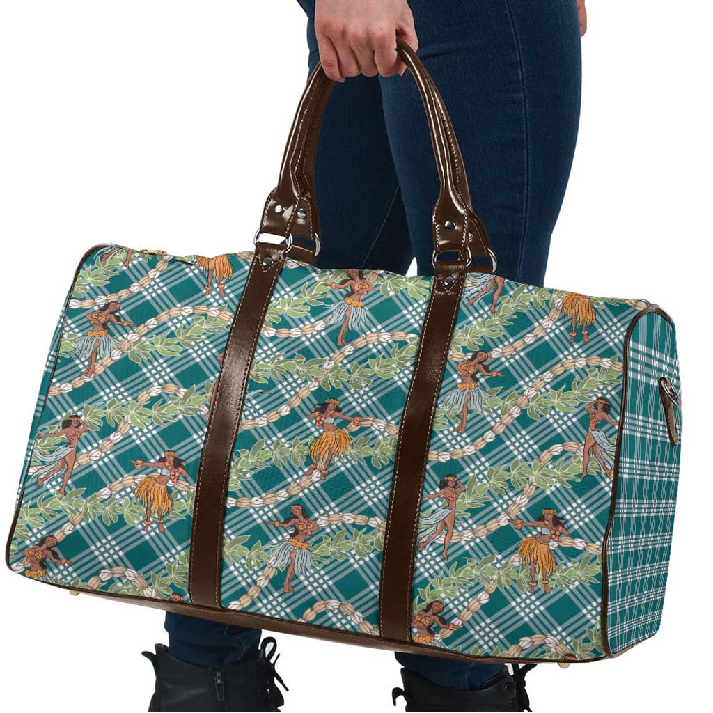 Teal Palaka Hula Girls Seamless Hawaii Aloha Travel Bag - Polynesian Pride
