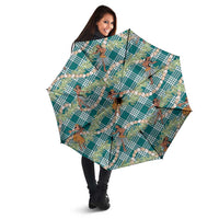 Teal Palaka Hula Girls Seamless Hawaii Aloha Umbrella LT7 - Polynesian Pride