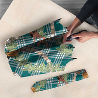 Teal Palaka Hula Girls Seamless Hawaii Aloha Umbrella LT7 - Polynesian Pride