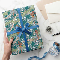 Teal Palaka Hula Girls Seamless Hawaii Aloha Wrapping Paper LT7 - Polynesian Pride