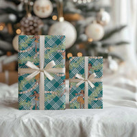 Teal Palaka Hula Girls Seamless Hawaii Aloha Wrapping Paper LT7 - Polynesian Pride