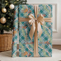 Teal Palaka Hula Girls Seamless Hawaii Aloha Wrapping Paper LT7 - Polynesian Pride