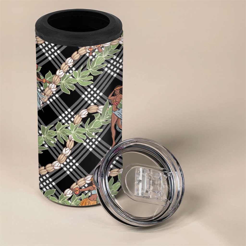 Sable Palaka Hula Girls Seamless Hawaii Aloha 4 in 1 Can Cooler Tumbler - Polynesian Pride