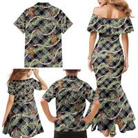 Sable Palaka Hula Girls Seamless Hawaii Aloha Family Matching Mermaid Dress and Hawaiian Shirt - Polynesian Pride