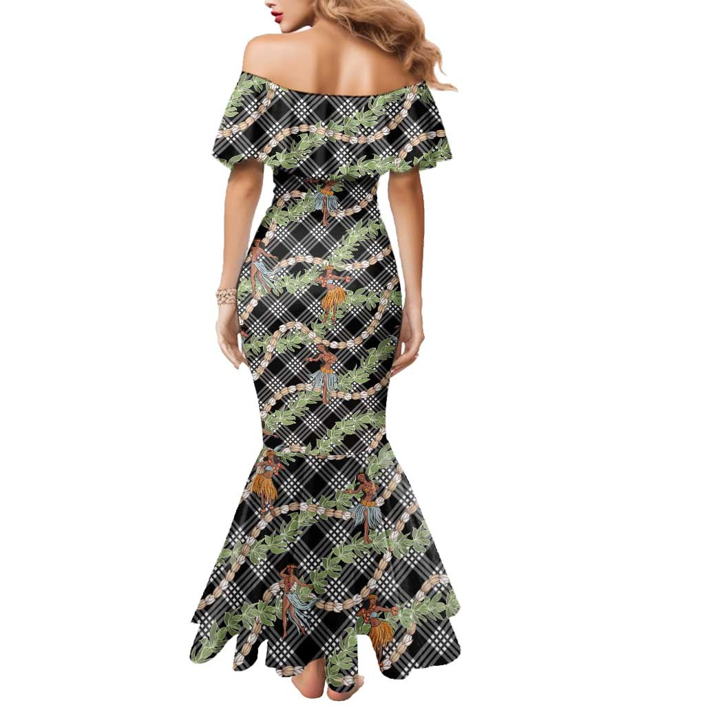 Sable Palaka Hula Girls Seamless Hawaii Aloha Family Matching Mermaid Dress and Hawaiian Shirt - Polynesian Pride