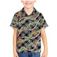 Sable Palaka Hula Girls Seamless Hawaii Aloha Family Matching Mermaid Dress and Hawaiian Shirt - Polynesian Pride