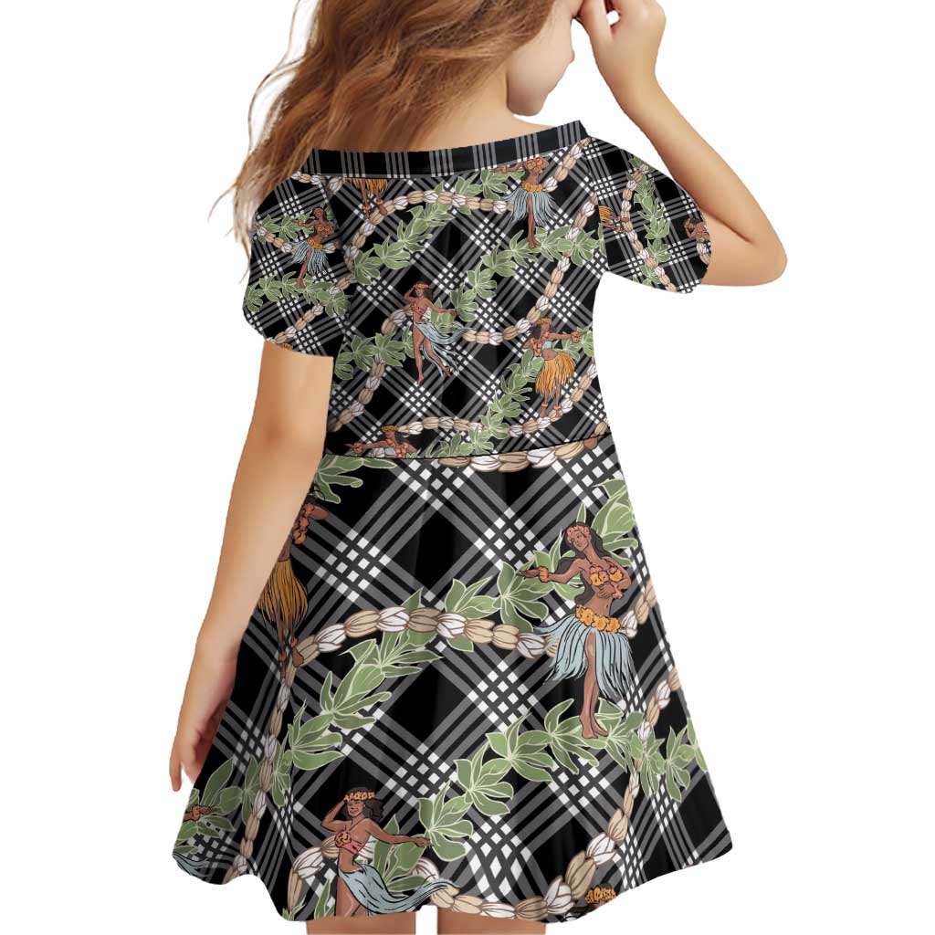 Sable Palaka Hula Girls Seamless Hawaii Aloha Family Matching Puletasi and Hawaiian Shirt - Polynesian Pride