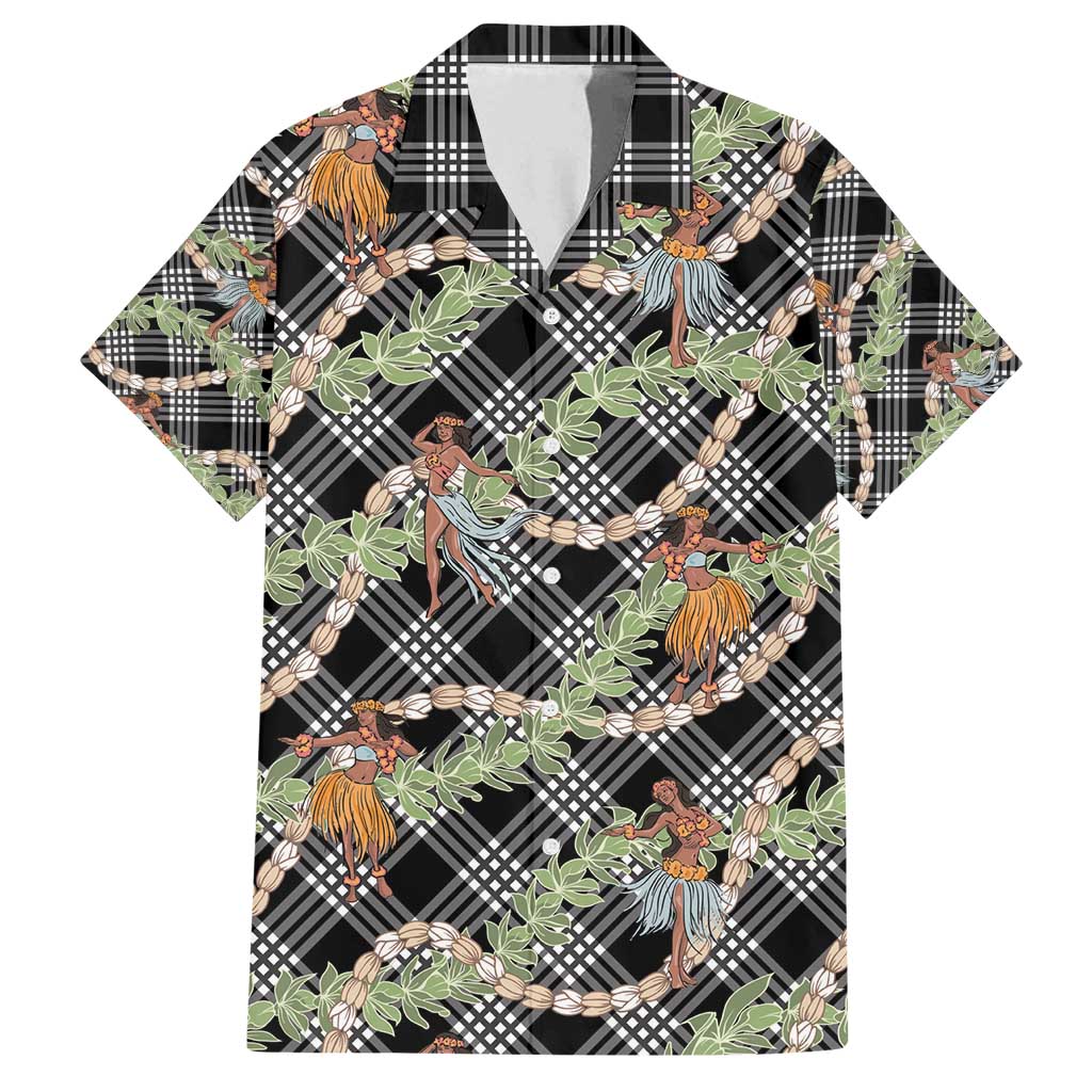 Sable Palaka Hula Girls Seamless Hawaii Aloha Family Matching Puletasi and Hawaiian Shirt - Polynesian Pride