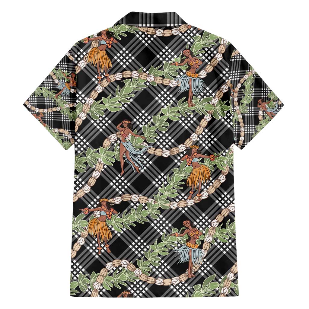 Sable Palaka Hula Girls Seamless Hawaii Aloha Family Matching Puletasi and Hawaiian Shirt - Polynesian Pride