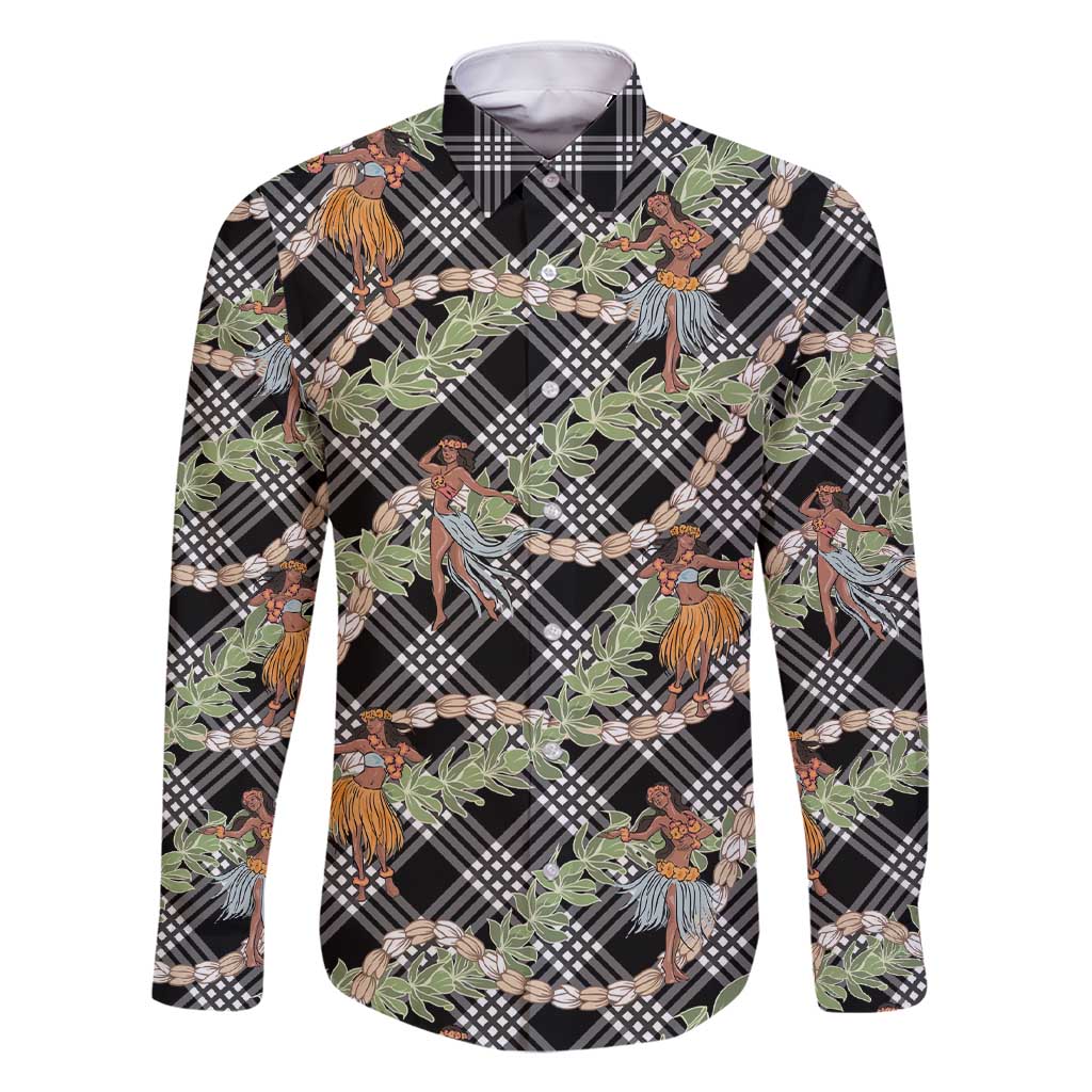 Sable Palaka Hula Girls Seamless Hawaii Aloha Family Matching Short Sleeve Bodycon Dress and Hawaiian Shirt - Polynesian Pride